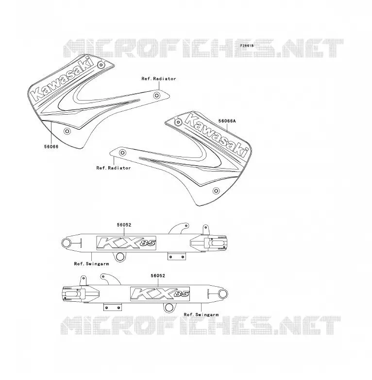 STICKER Kawasaki TOUT-TERRAIN 85 2003 KX85 - KX85 II  KX85-A3