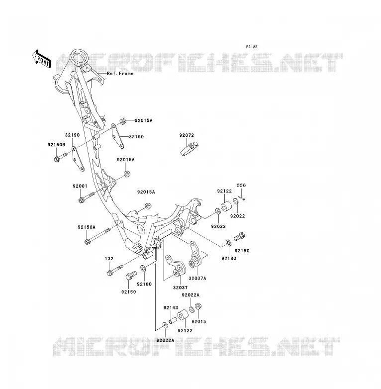 ENGINE MOUNT Kawasaki TOUT-TERRAIN 85 2004 KX85 - KX85 II  KX85-A4