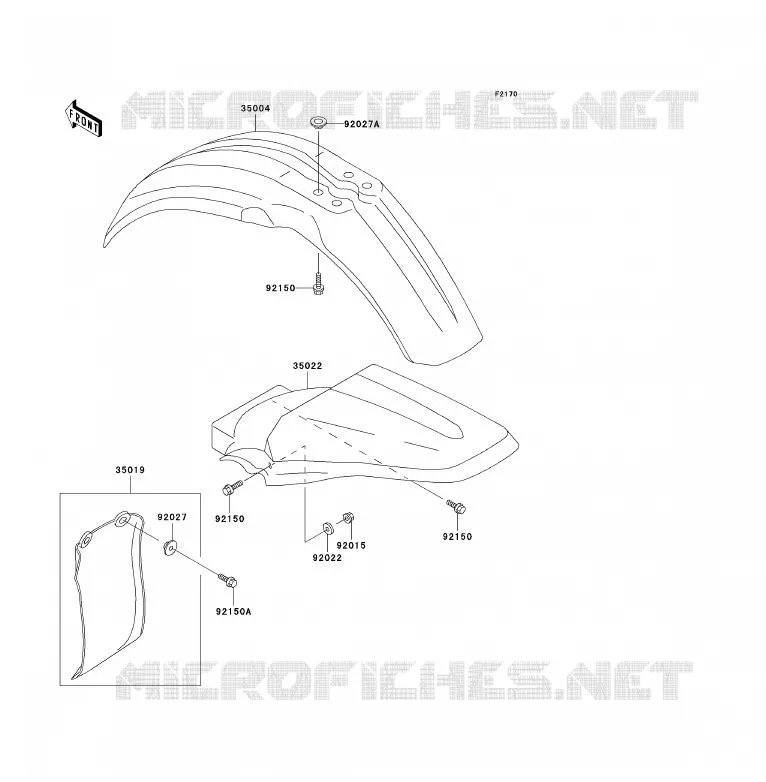 FENDER Kawasaki TOUT-TERRAIN 85 2004 KX85 - KX85 II  KX85-A4