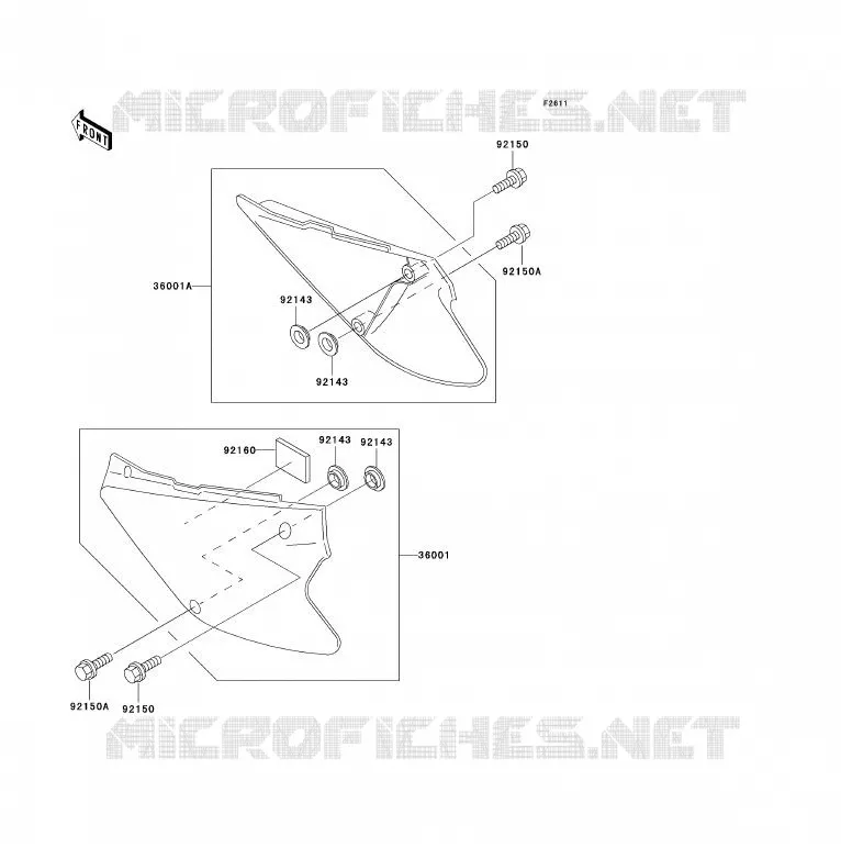 SIDE COWLING Kawasaki TOUT-TERRAIN 85 2004 KX85 - KX85 II  KX85-A4