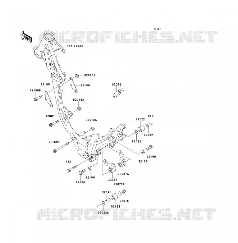 ENGINE MOUNT Kawasaki TOUT-TERRAIN 85 2005 KX85 - KX85 II  KX85-A5
