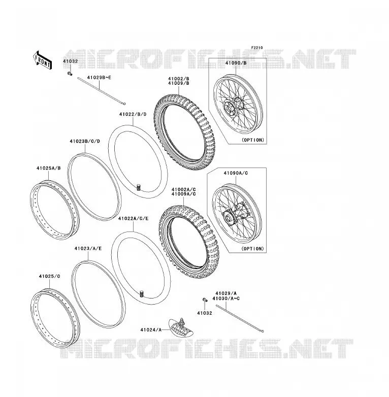 TIRES Kawasaki TOUT-TERRAIN 85 2005 KX85 - KX85 II  KX85-A5