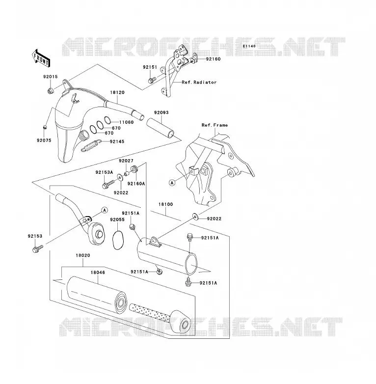 EXHAUST Kawasaki TOUT-TERRAIN 85 2006 KX85 - KX85 II  KX85A6F