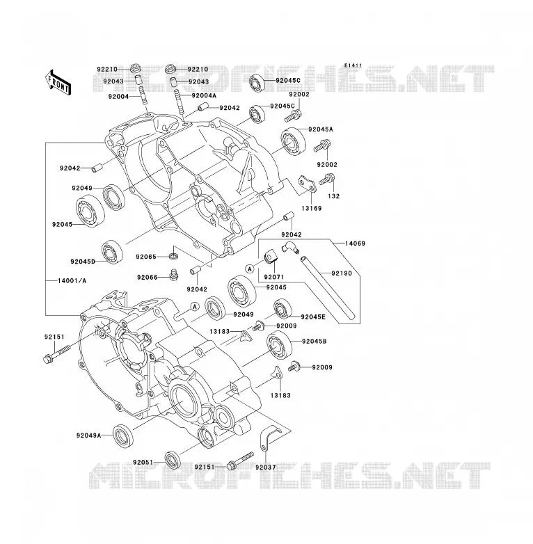 CRANKCASE(S) Kawasaki TOUT-TERRAIN 85 2007 KX85  KX85A7F
