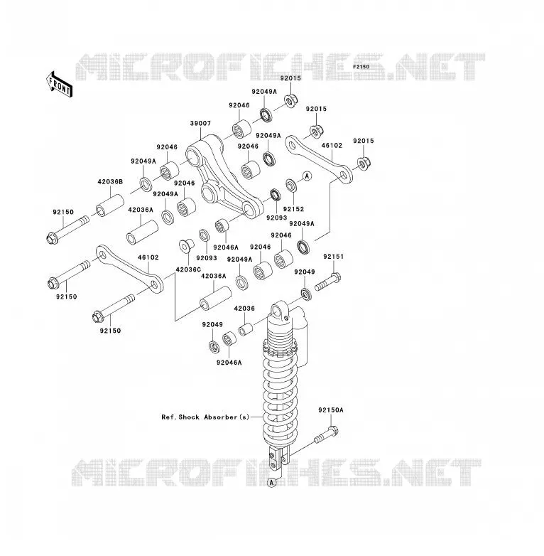 REAR SUSPENSION Kawasaki TOUT-TERRAIN 85 2007 KX85  KX85A7F