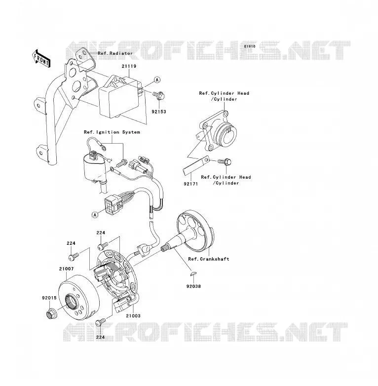 GENERATOR Kawasaki TOUT-TERRAIN 85 2008 KX85  KX85A8F