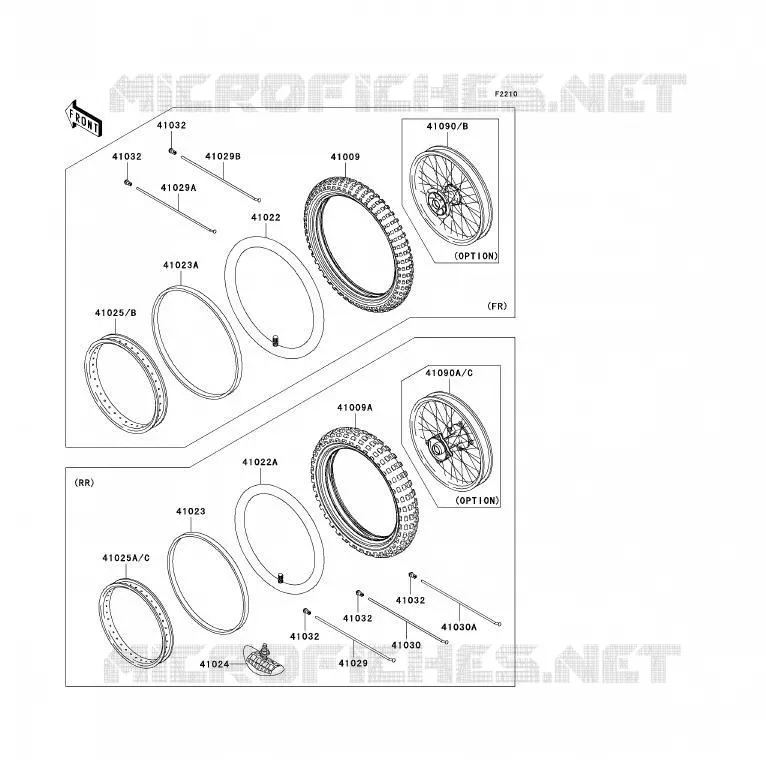 WHEELS - TIRES Kawasaki TOUT-TERRAIN 85 2008 KX85  KX85A8F