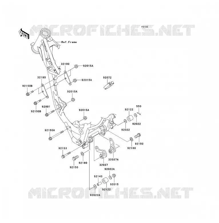 ENGINE MOUNT Kawasaki TOUT-TERRAIN 85 2009 KX85 - KX85 II  KX85A9F