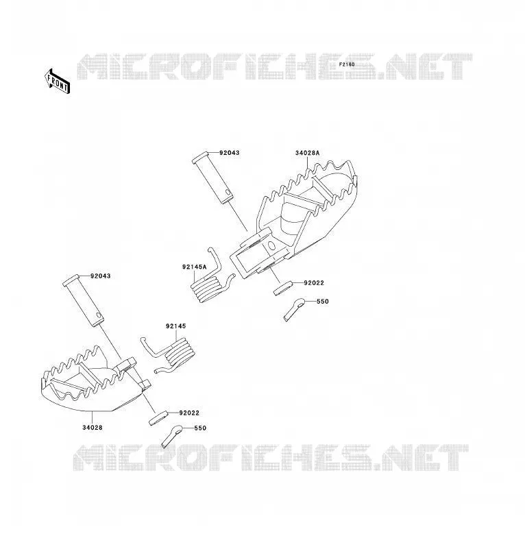 FOOTREST Kawasaki TOUT-TERRAIN 85 2009 KX85  KX85A9F