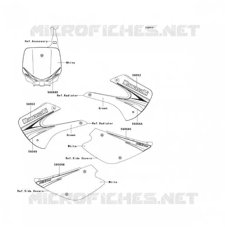 STICKER(GREEN) Kawasaki TOUT-TERRAIN 85 2009 KX85  KX85A9F