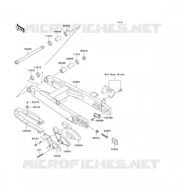SWINGARM Kawasaki TOUT-TERRAIN 85 2009 KX85  KX85A9FA