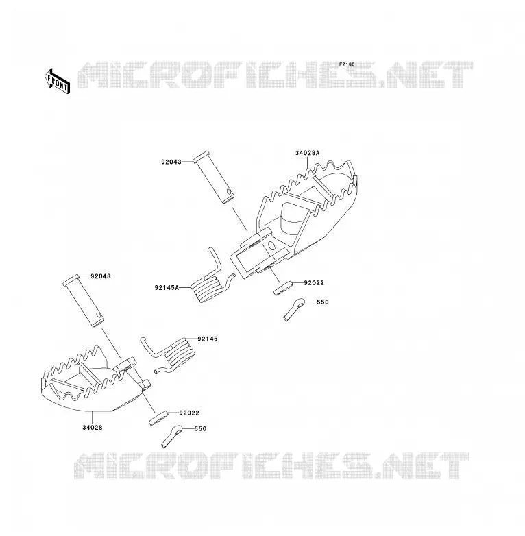 FOOTREST Kawasaki TOUT-TERRAIN 85 2011 KX85 - KX85 II  KX85ABF