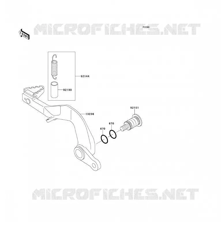 BRAKE PEDAL Kawasaki TOUT-TERRAIN 85 2011 KX85 - KX85 II  KX85ABF