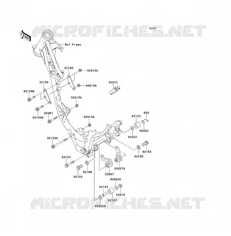 ENGINE MOUNT Kawasaki TOUT-TERRAIN 85 2011 KX85 - KX85 II  KX85ABF