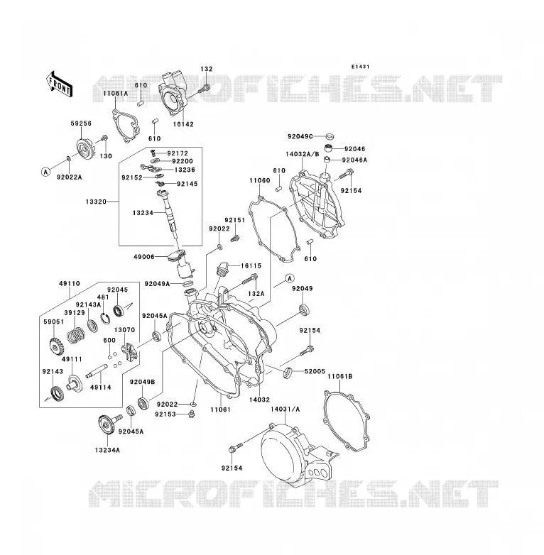 ENGINE COVERS Kawasaki TOUT-TERRAIN 85 2012 KX85 - KX85 II  KX85ACF