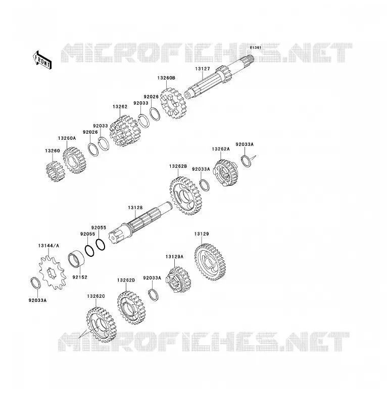 TRANSMISSION Kawasaki TOUT-TERRAIN 85 2012 KX85 - KX85 II  KX85ACF
