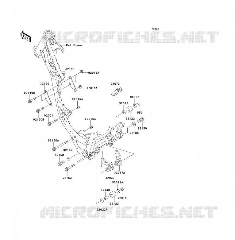 ENGINE MOUNT Kawasaki TOUT-TERRAIN 85 2013 KX85 - KX85 II  KX85ADF