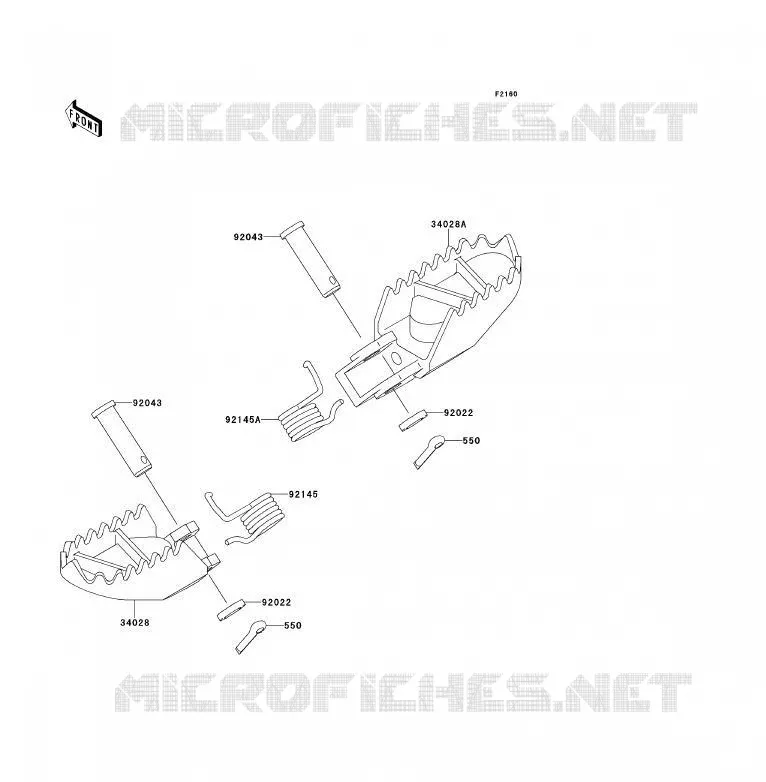 FOOTREST Kawasaki TOUT-TERRAIN 85 2013 KX85 - KX85 II  KX85ADF