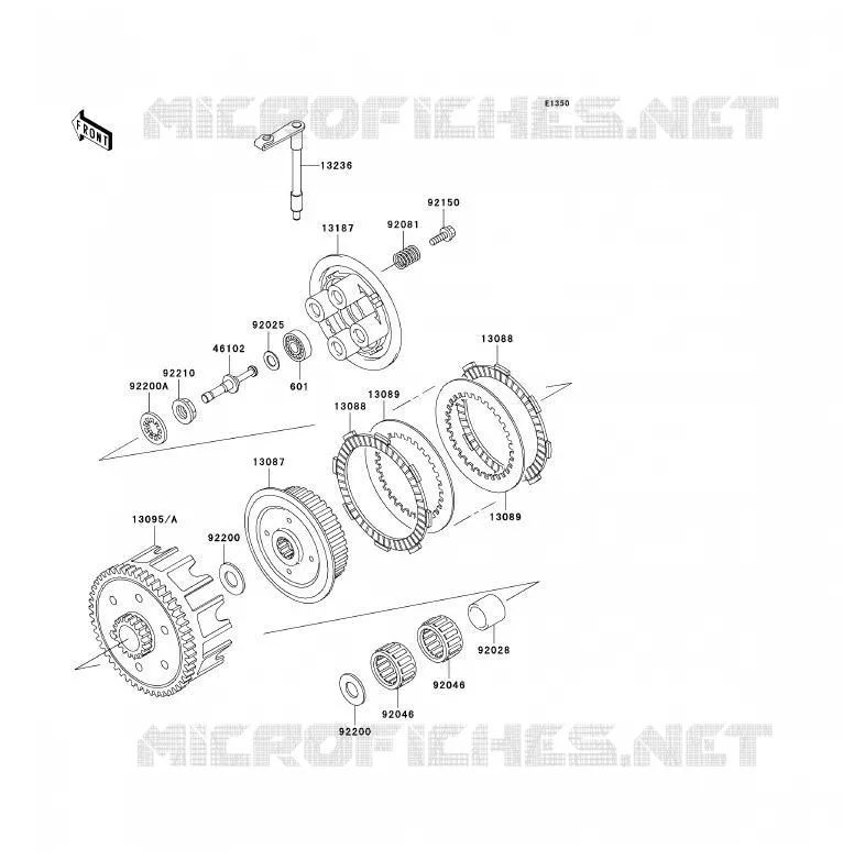 CLUTCH Kawasaki TOUT-TERRAIN 85 2002 KX85 - KX85 II  KX85-B2