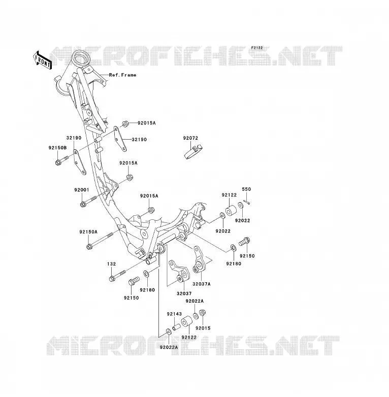 ENGINE MOUNT Kawasaki TOUT-TERRAIN 85 2002 KX85 - KX85 II  KX85-B2