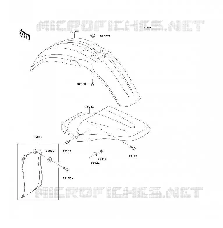 FENDER Kawasaki TOUT-TERRAIN 85 2003 KX85 - KX85 II  KX85-B3