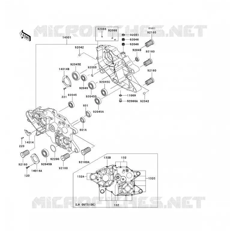 CRANKCASE(S) Kawasaki QUAD 300 2000 KVF300  KVF300-B2