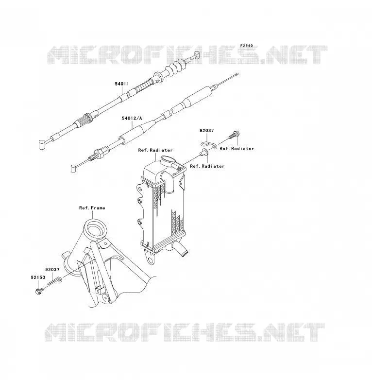CABLES Kawasaki TOUT-TERRAIN 85 2004 KX85 - KX85 II  KX85-B4
