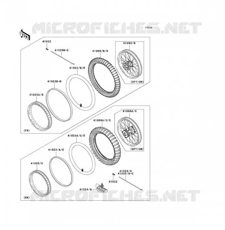 TIRES Kawasaki TOUT-TERRAIN 85 2006 KX85 - KX85 II  KX85B6F