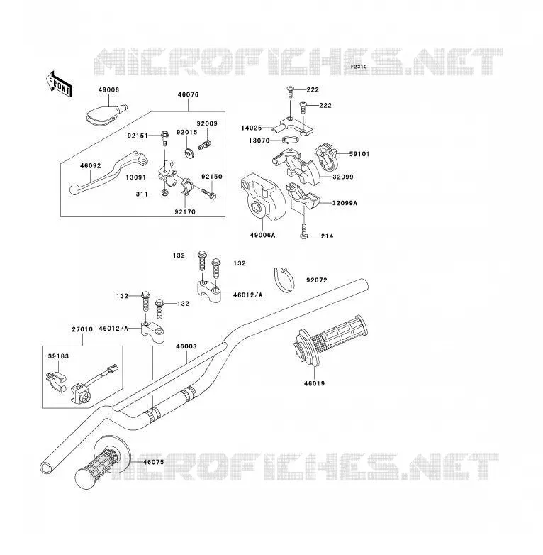 HANDLEBAR Kawasaki TOUT-TERRAIN 85 2009 KX85 - KX85 II  KX85B9F
