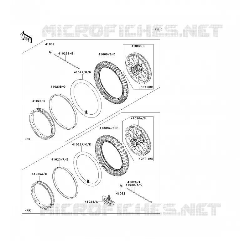 TIRES Kawasaki TOUT-TERRAIN 85 2010 KX85 - KX85 II  KX85BAF