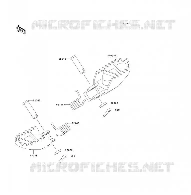 FOOTREST Kawasaki TOUT-TERRAIN 85 2011 KX85 - KX85 II  KX85BBF