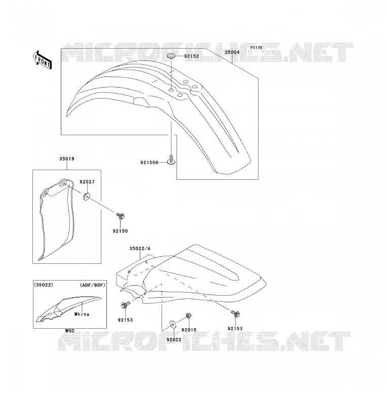 FENDER Kawasaki TOUT-TERRAIN 85 2012 KX85 - KX85 II  KX85BCF