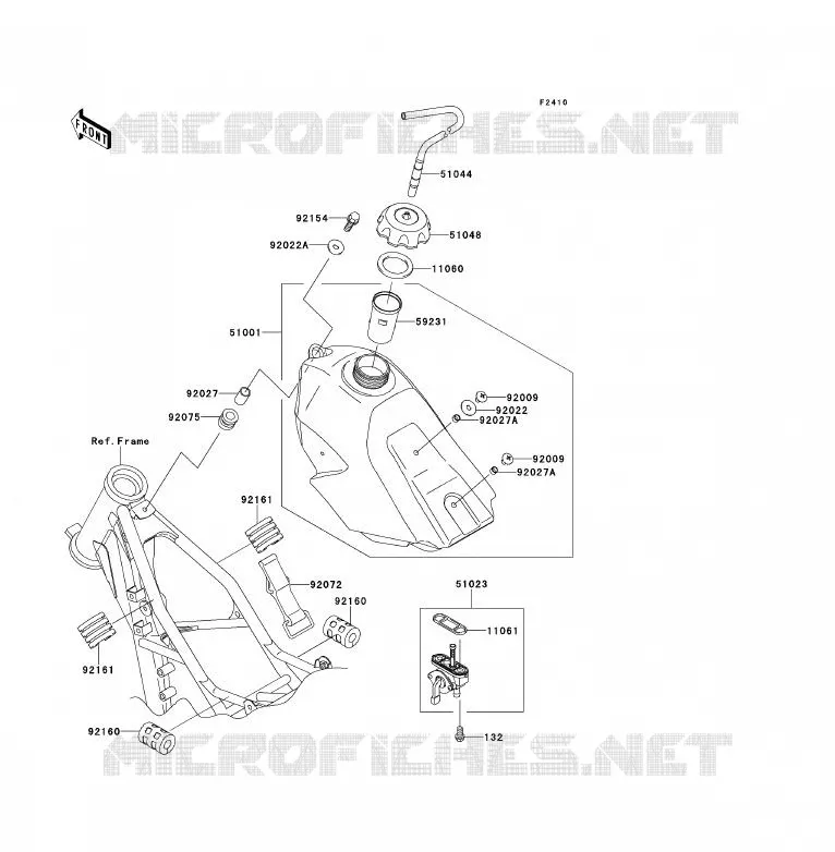 FUEL TANK Kawasaki TOUT-TERRAIN 85 2012 KX85 - KX85 II  KX85BCF