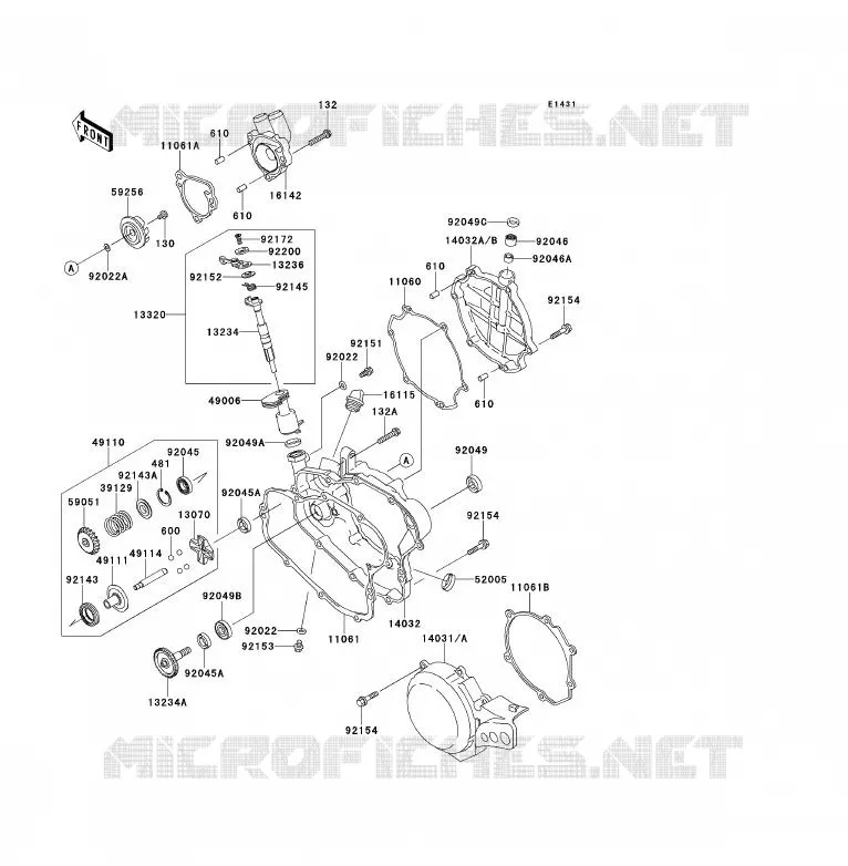 ENGINE COVERS Kawasaki TOUT-TERRAIN 85 2013 KX85 - KX85 II  KX85BDF
