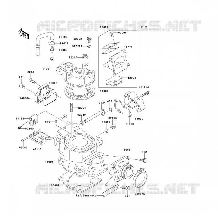 CYLINDER HEAD - CYLINDER Kawasaki TOUT-TERRAIN 85 2013 KX85 - KX85 II  KX85BDF