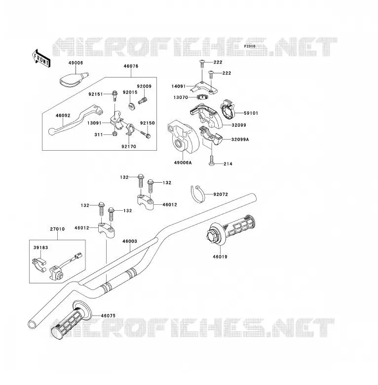 HANDLEBAR Kawasaki TOUT-TERRAIN 85 2013 KX85 - KX85 II  KX85BDF