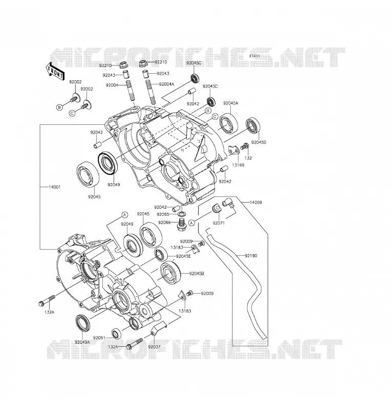 CRANKCASE(S) Kawasaki TOUT-TERRAIN 85 2014 KX85  KX85CEF
