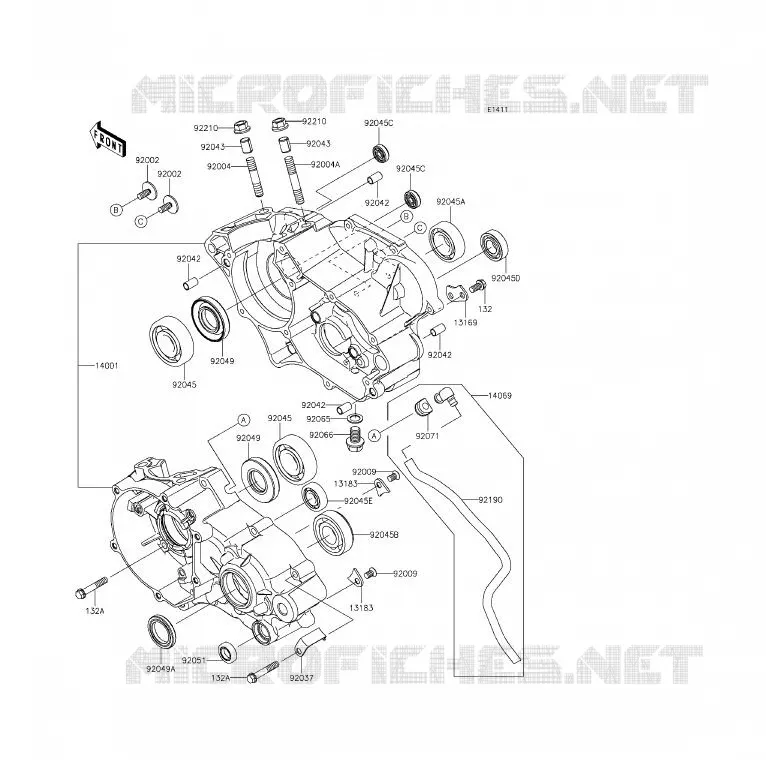 CRANKCASE(S) Kawasaki TOUT-TERRAIN 85 2014 KX85  KX85CEF