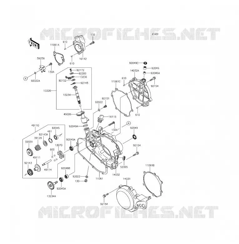 ENGINE COVERS Kawasaki TOUT-TERRAIN 85 2014 KX85  KX85CEF