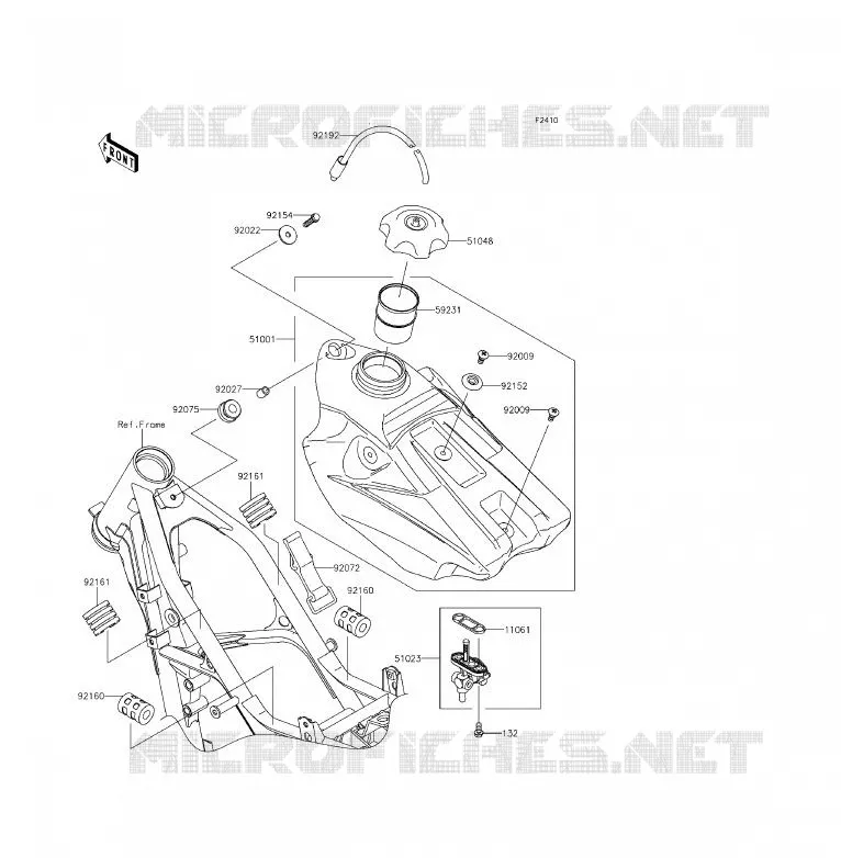 FUEL TANK Kawasaki TOUT-TERRAIN 85 2014 KX85  KX85CEF