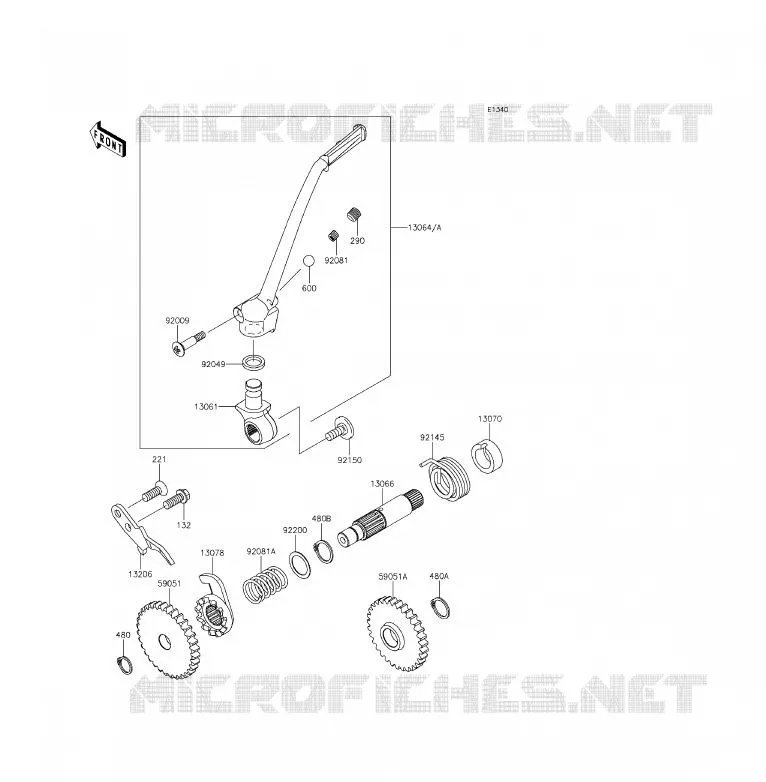KICK STARTER Kawasaki TOUT-TERRAIN 85 2014 KX85  KX85CEF