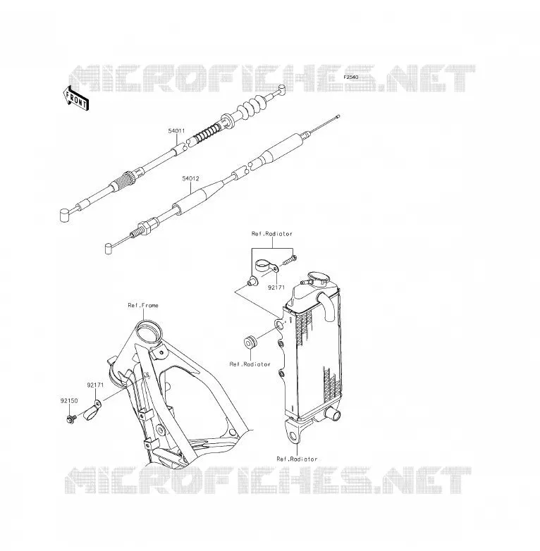 CABLES Kawasaki TOUT-TERRAIN 85 2015 KX85  KX85CFF