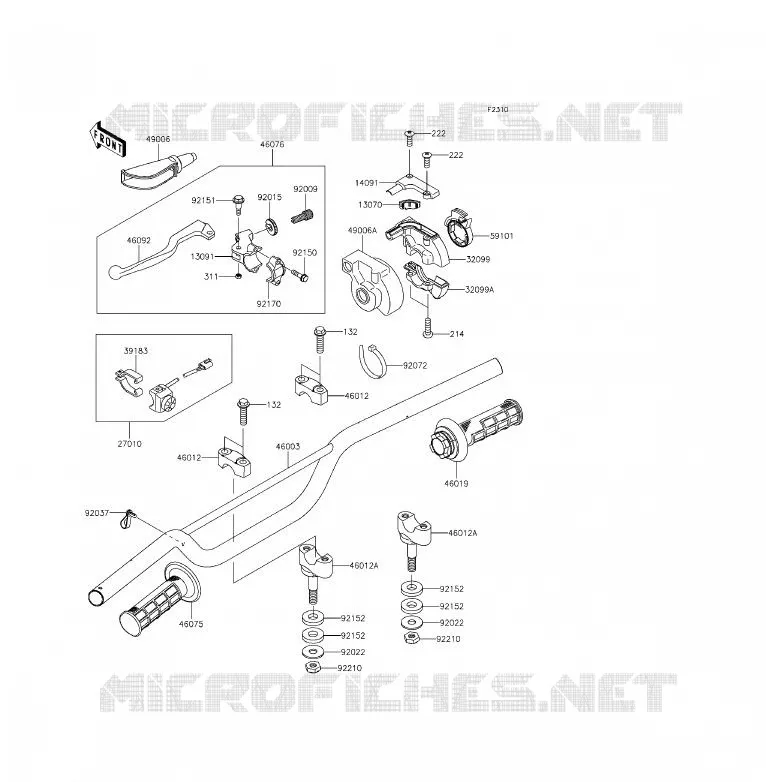 HANDLEBAR Kawasaki TOUT-TERRAIN 85 2015 KX85  KX85CFF