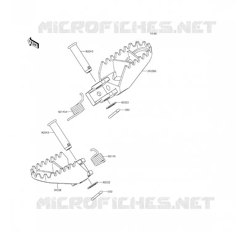 FOOTREST Kawasaki TOUT-TERRAIN 85 2016 KX85  KX85CGF