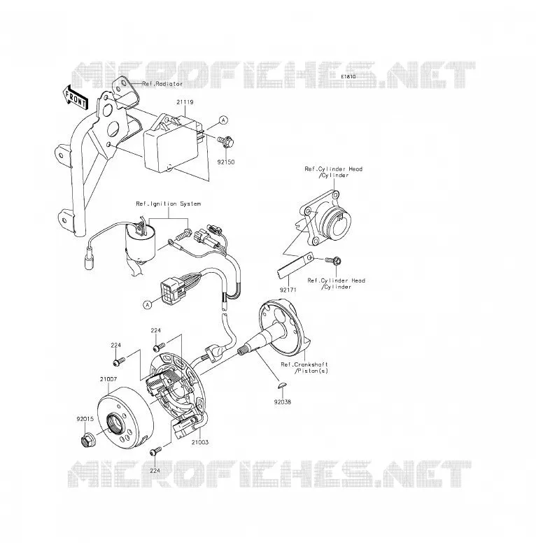GENERATOR Kawasaki TOUT-TERRAIN 85 2016 KX85  KX85CGF