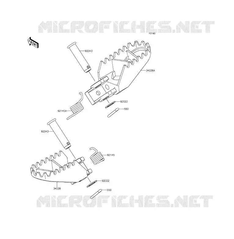 FOOTREST Kawasaki TOUT-TERRAIN 85 2016 KX85  KX85CGF