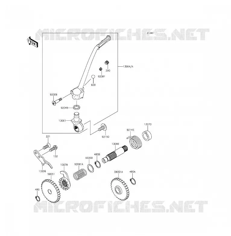 KICK STARTER Kawasaki TOUT-TERRAIN 85 2016 KX85  KX85CGF