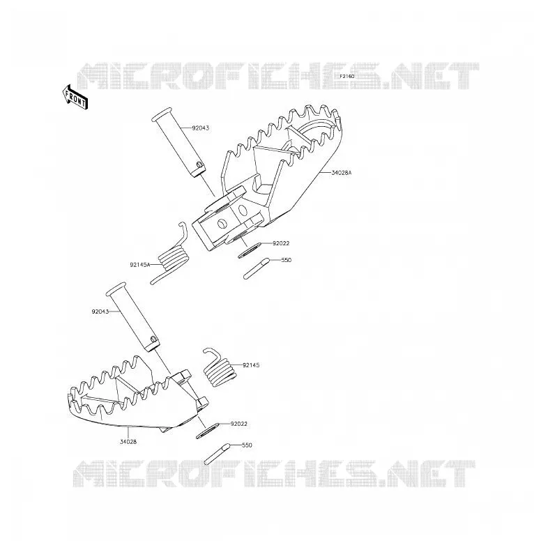 FOOTREST Kawasaki TOUT-TERRAIN 85 2014 KX85 - KX85 II  KX85DEF