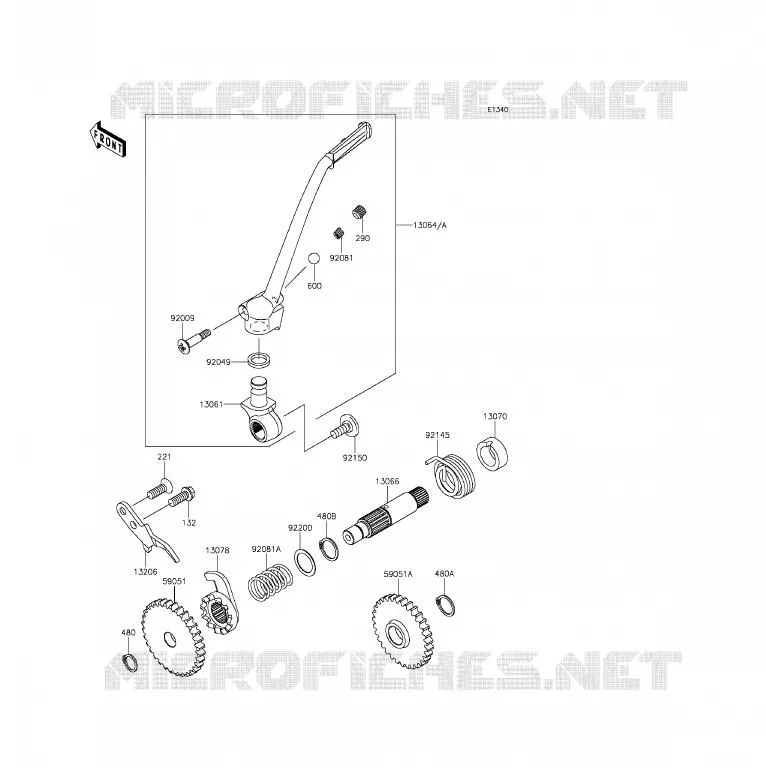 KICK STARTER Kawasaki TOUT-TERRAIN 85 2015 KX85 - KX85 II  KX85DFF