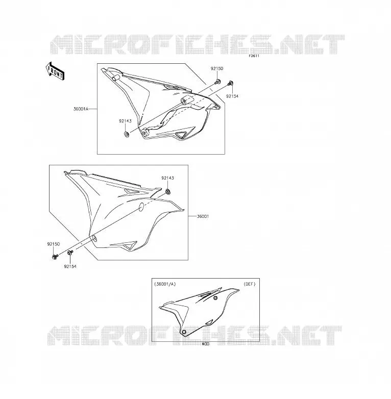 SIDE COWLING Kawasaki TOUT-TERRAIN 85 2015 KX85 - KX85 II  KX85DFF